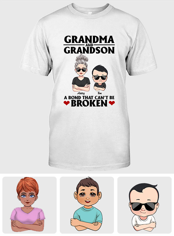 A Bond That Can't Be Broken - Personalized Mother's Day Grandma T-shirt and Hoodie