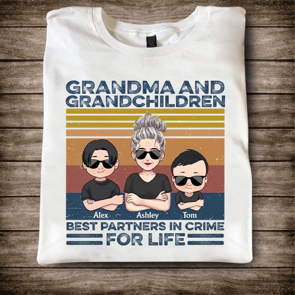 Grandma And Grandchildren - Personalized Mother's Day Grandma T-shirt and Hoodie