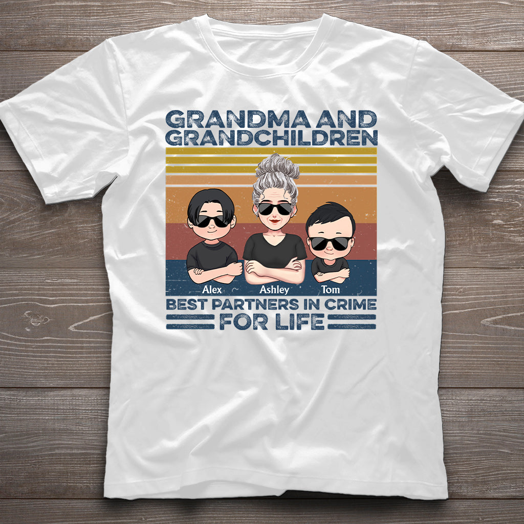 Grandma And Grandchildren - Personalized Mother's Day Grandma T-shirt and Hoodie