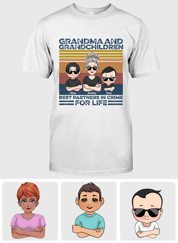 Grandma And Grandchildren - Personalized Mother's Day Grandma T-shirt and Hoodie