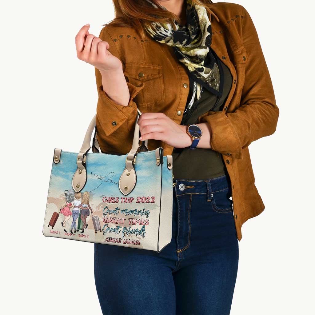 Girls Trip 2022 - Personalized Travelling Leather Handbag