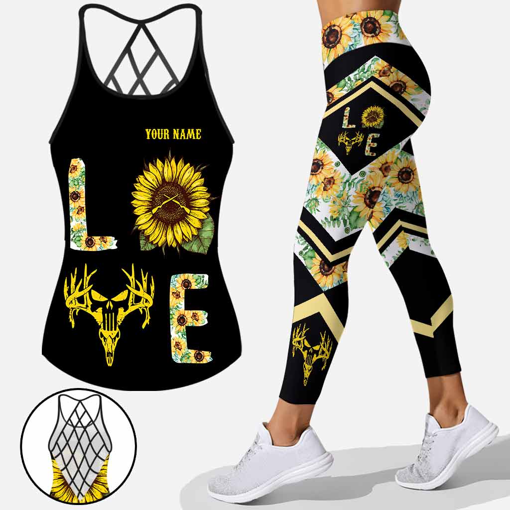 Discover Country Girl Sunflowers - Personalized Hunting Cross Tank Top and Leggings