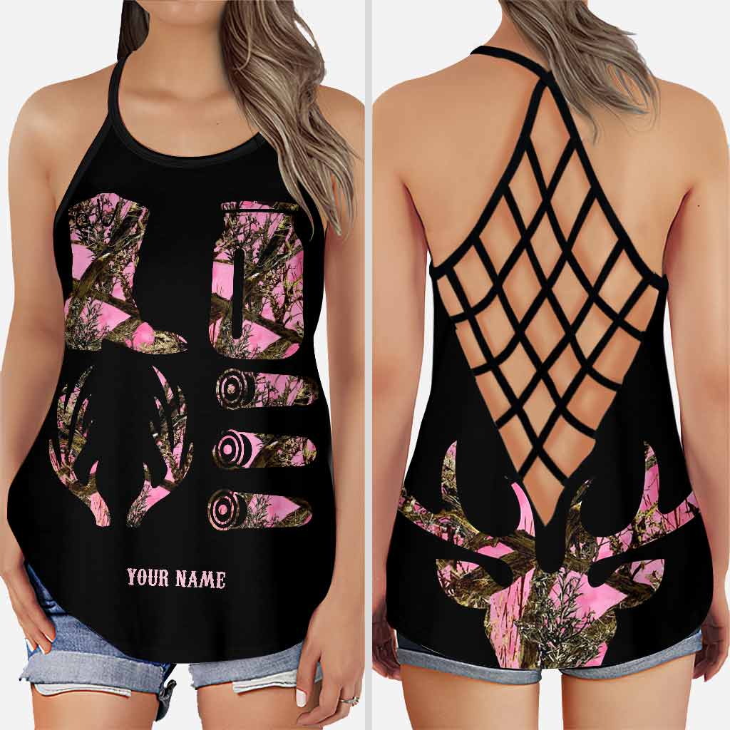 Catch Me If You Can - Personalized Hunting Cross Tank Top and Leggings