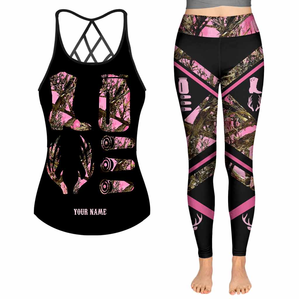 Catch Me If You Can - Personalized Hunting Cross Tank Top and Leggings