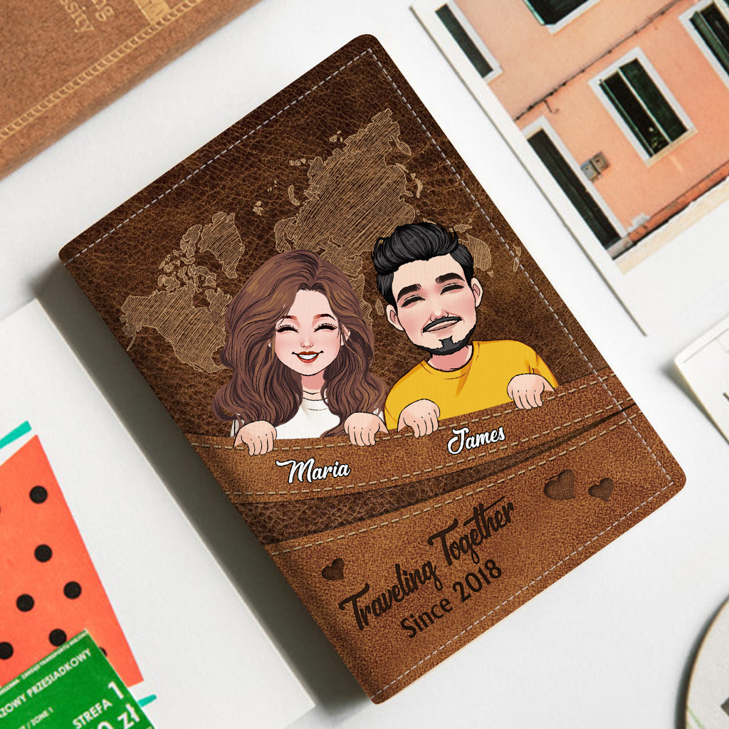 Traveling Together Since - Personalized Travelling Passport Holder