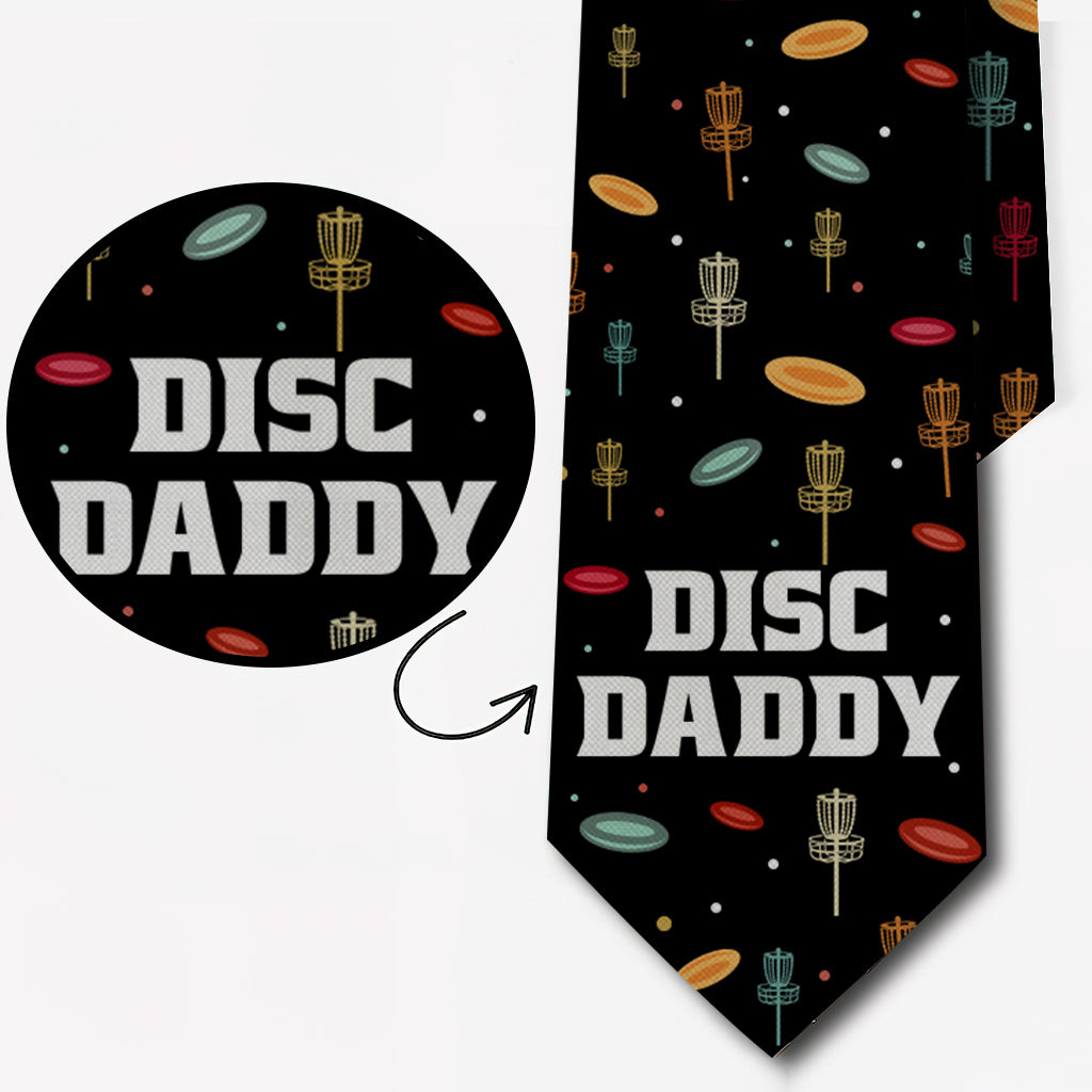 Disc Daddy - Disc Golf gift for dad, grandpa - Personalized Necktie