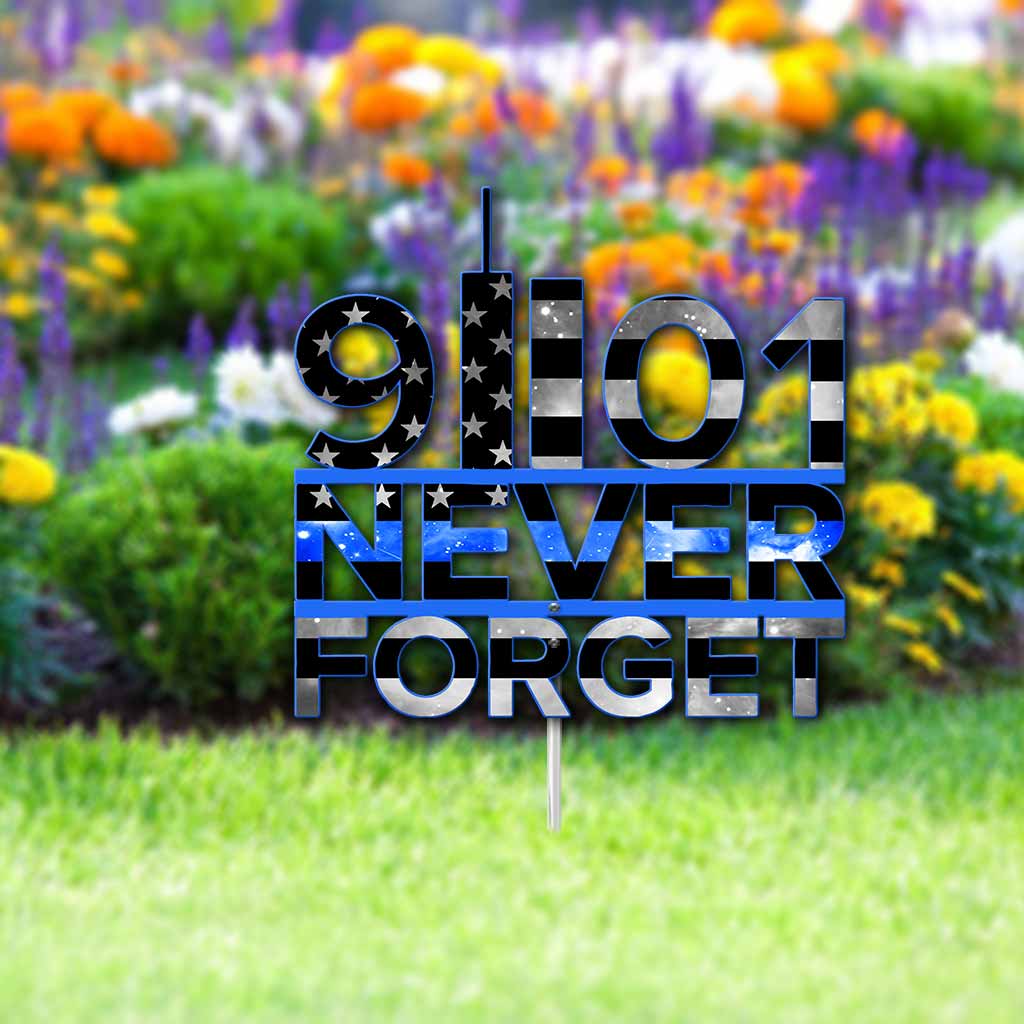 Never Forget - Police Metal Garden Art