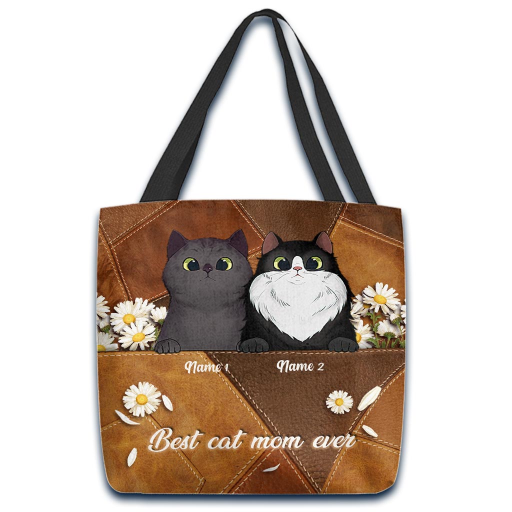 Best Cat Mom Ever Personalized Tote Bag