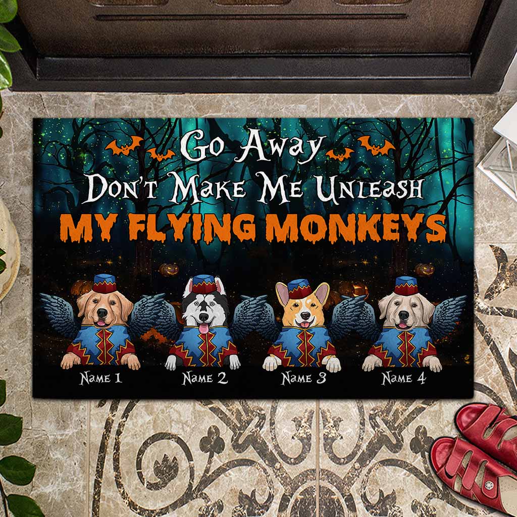 Disover Don't Make Me Unleash My Flying Monkeys - Personalized Halloween Dog Doormat