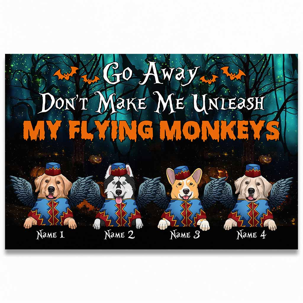 Disover Don't Make Me Unleash My Flying Monkeys - Personalized Halloween Dog Doormat