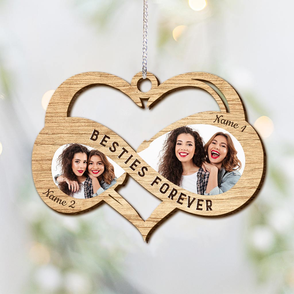 Besties Forever - Personalized Christmas Ornament (Printed On Both Sides)