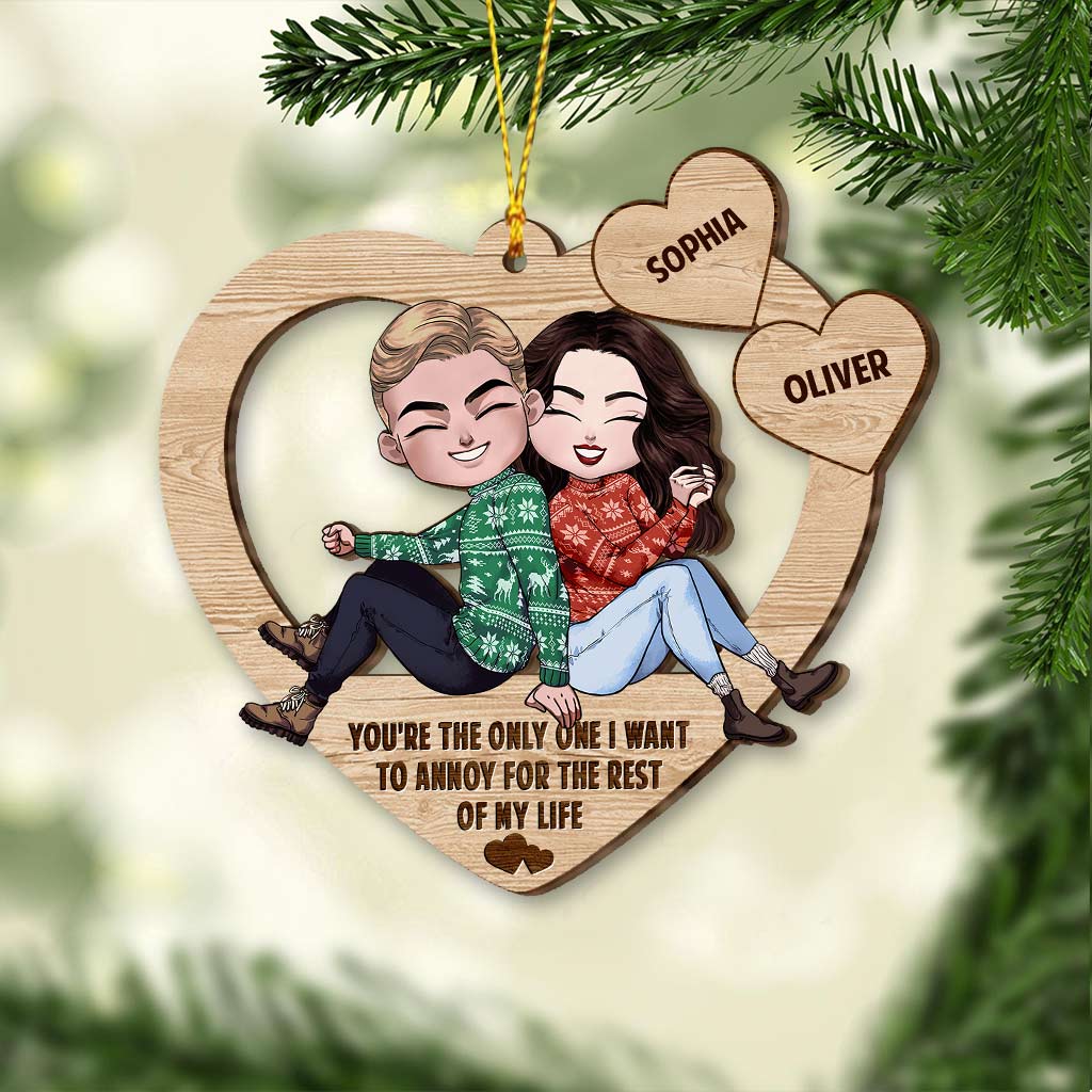 You're The Only One I Want To Annoy - Personalized Christmas Couple Ornament