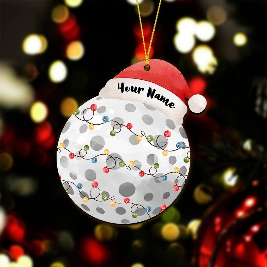 Sport Lovers - Personalized Christmas Golf Ornament (Printed On Both Sides)