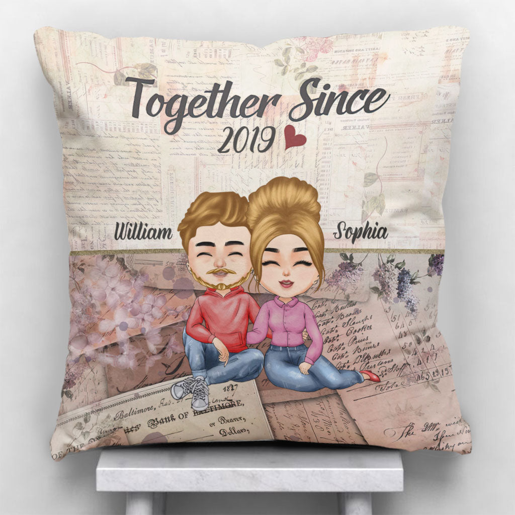 Together Since - Personalized Couple Throw Pillow