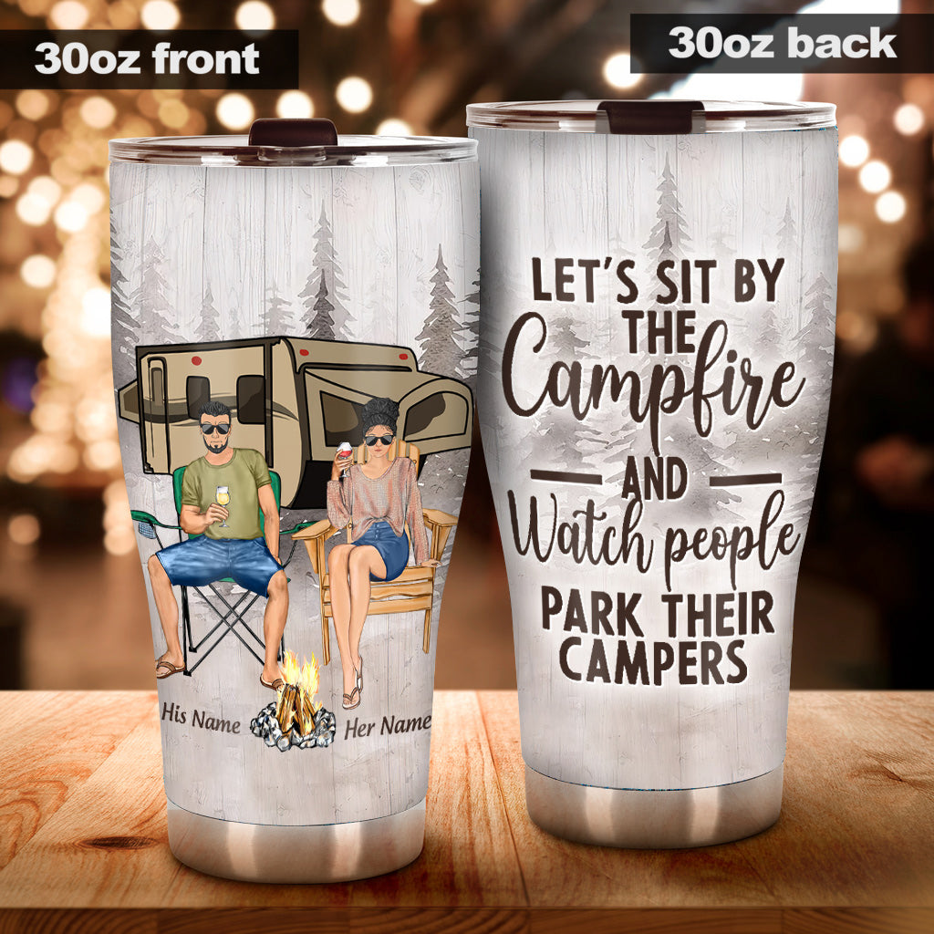 Let's Sit By The Campfire - Personalized Camping Tumbler