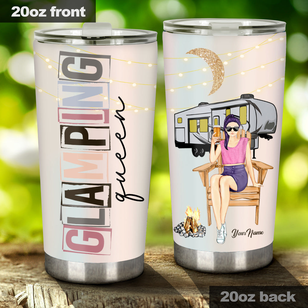 Glamping Queen - Personalized Camping Tumbler