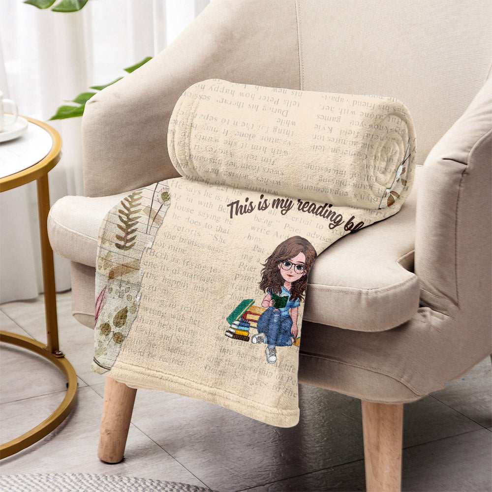 This Is My Reading Blanket - Book gift for mom, daughter, girlfriend, wife - Personalized Blanket