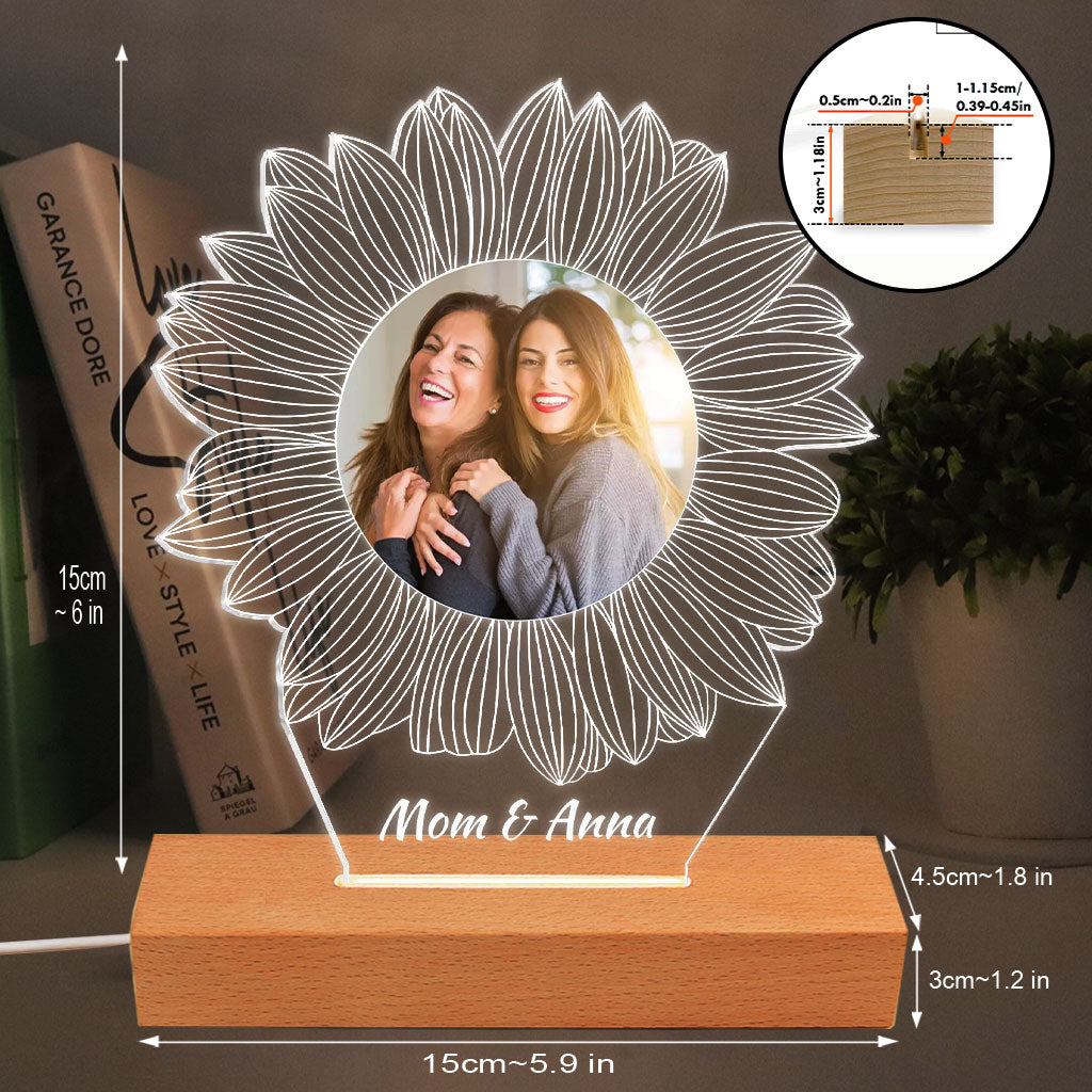 You Are My Sunshine - Gift for mom, grandma, sister, daughter, son, brother, grandpa, dad, wife, husband, friend - Personalized Shaped Plaque Light Base