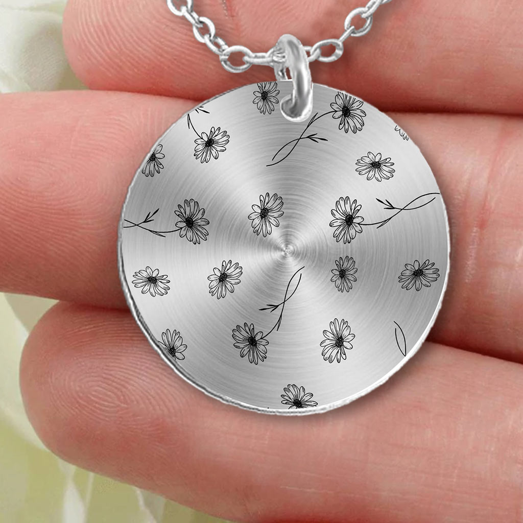 Mom’s Birth Flowers - Personalized Mother's Day Mother Round Pendant Necklace