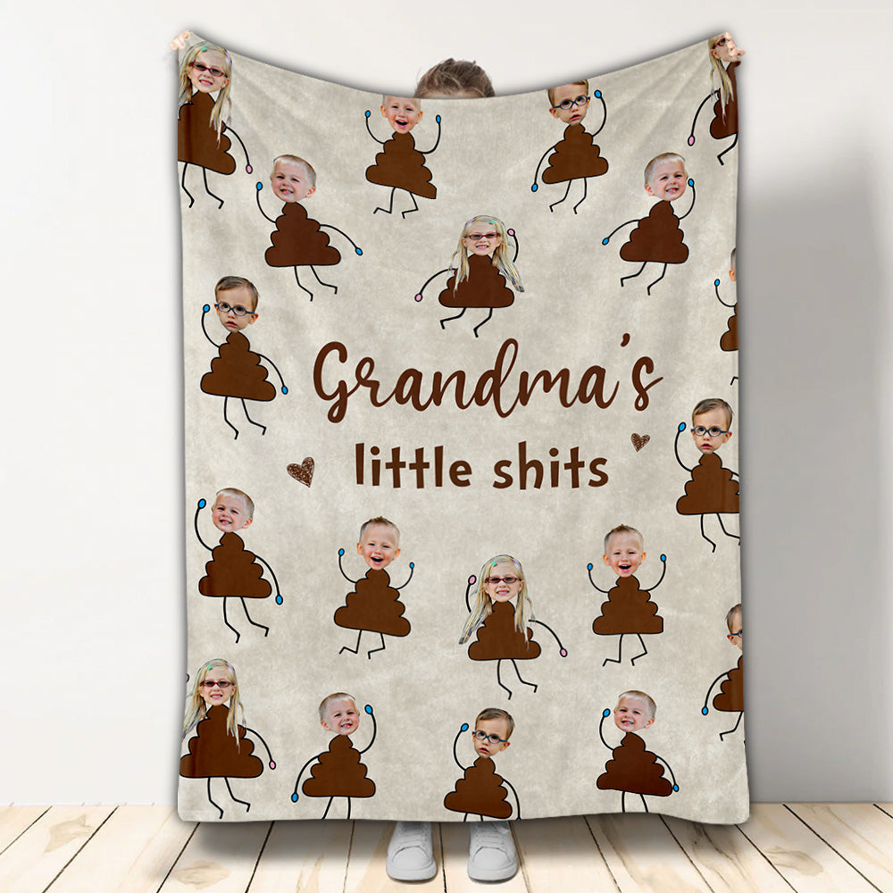 Grandma's Little Cuties - Gift for grandma, mom, dad, grandpa - Personalized Blanket
