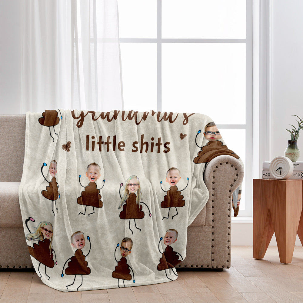 Grandma's Little Cuties - Gift for grandma, mom, dad, grandpa - Personalized Blanket