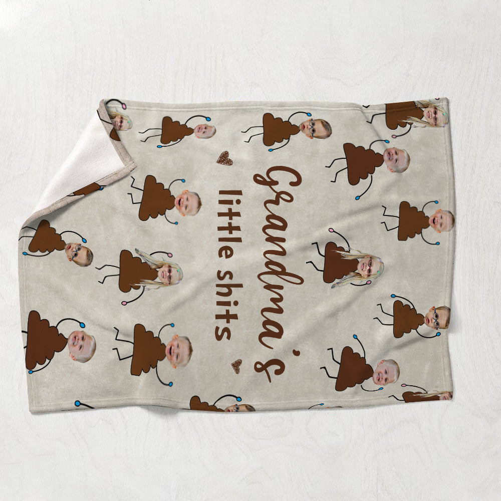 Grandma's Little Cuties - Gift for grandma, mom, dad, grandpa - Personalized Blanket