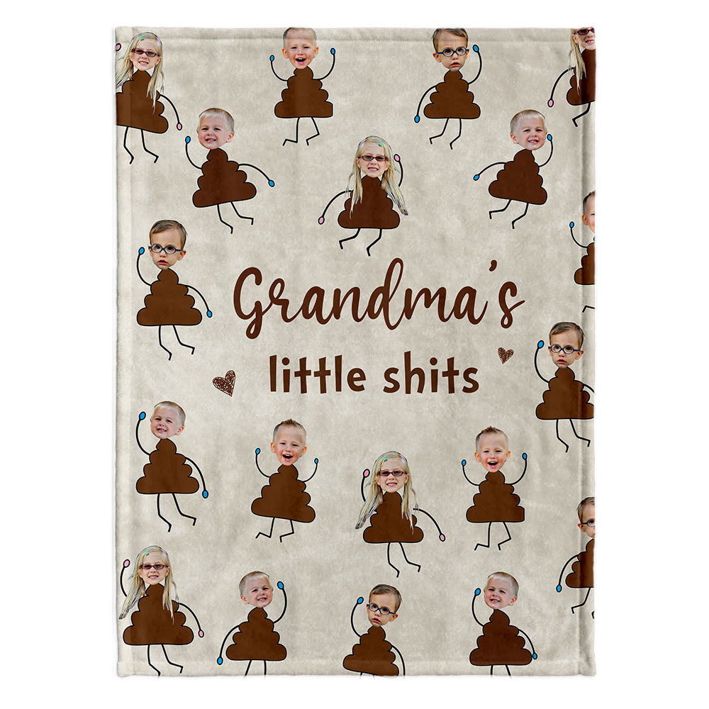 Grandma's Little Cuties - Gift for grandma, mom, dad, grandpa - Personalized Blanket