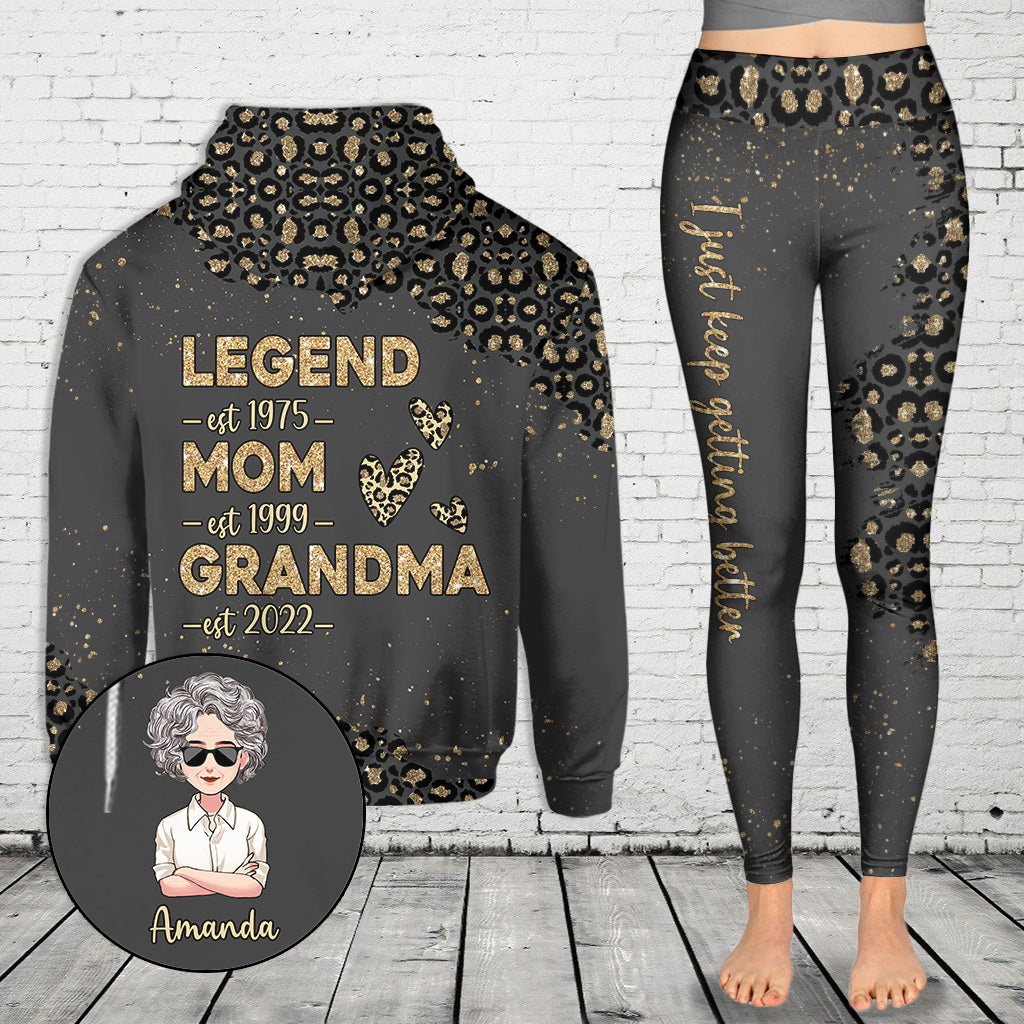 Legend Mom Grandma - Personalized Mother's Day Mother Hoodie and Leggings