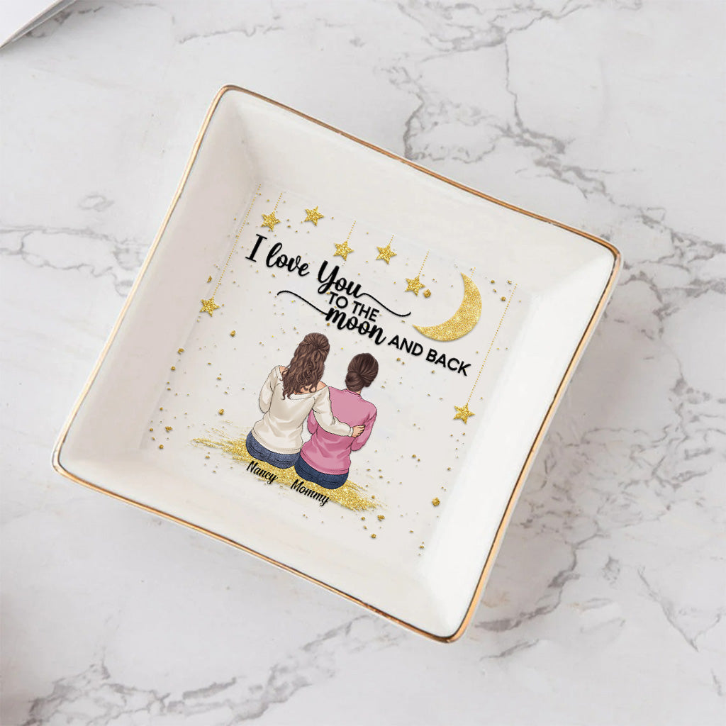 To The Moon - Personalized Mother's Day Mother Jewelry Dish