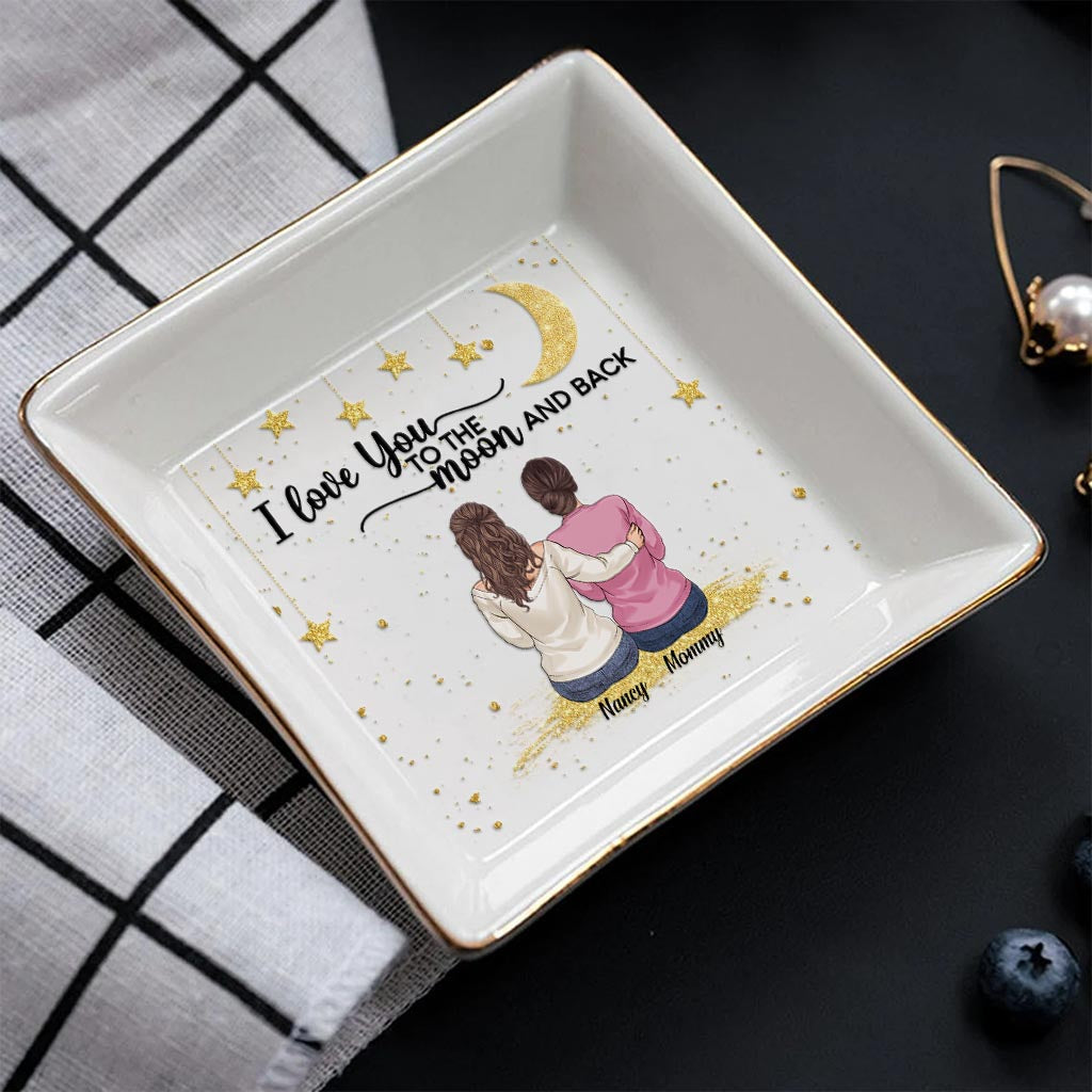 To The Moon - Personalized Mother's Day Mother Jewelry Dish