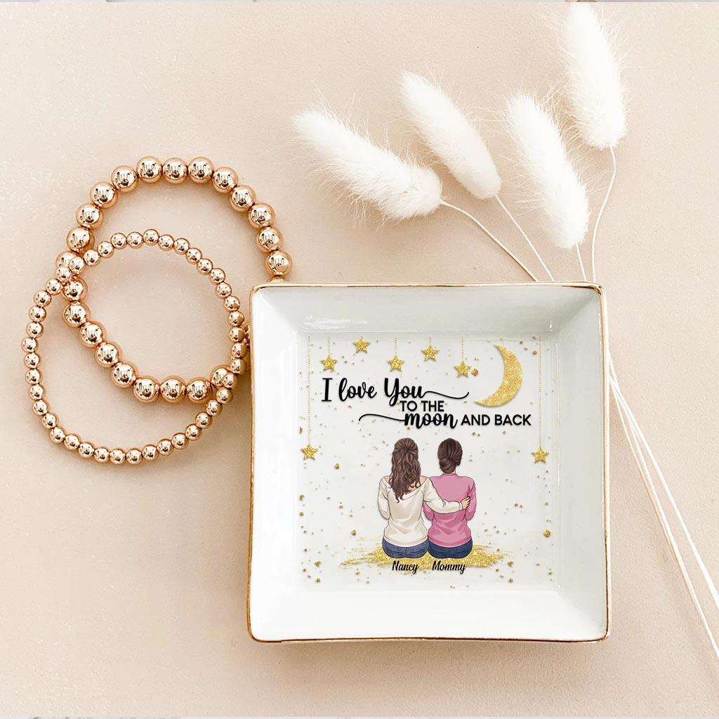 To The Moon - Personalized Mother's Day Mother Jewelry Dish
