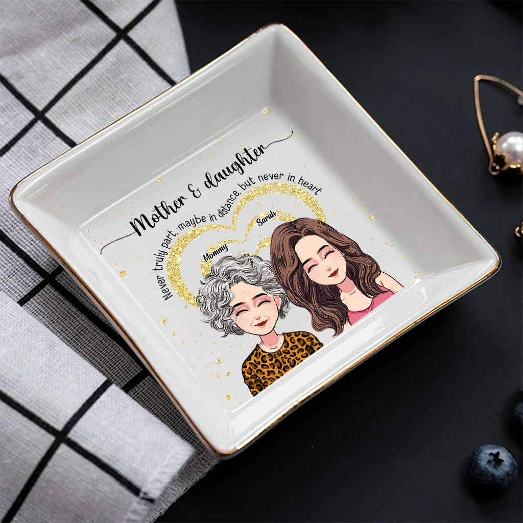 Never Truly Part - Personalized Mother's Day Mother Jewelry Dish