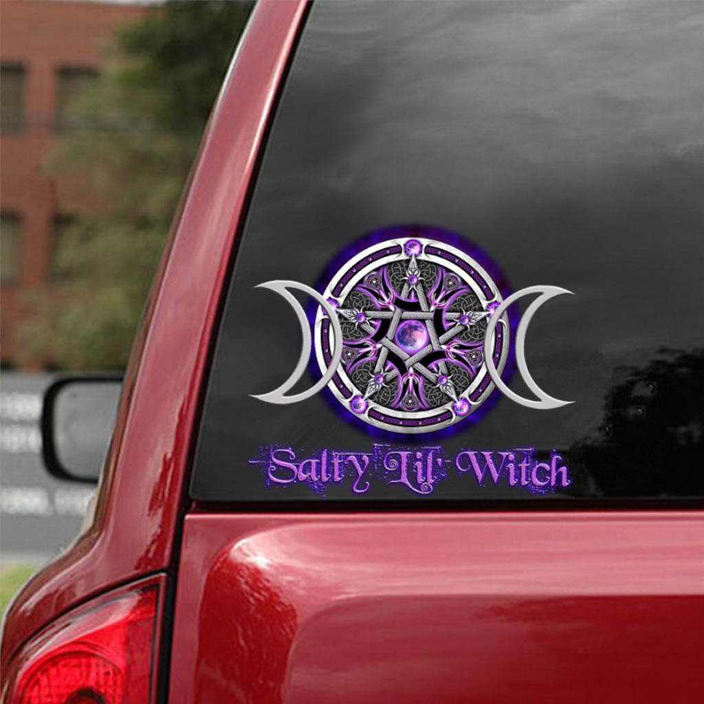 Salty Lil' Witch Purple Tripple Moon Decal Full