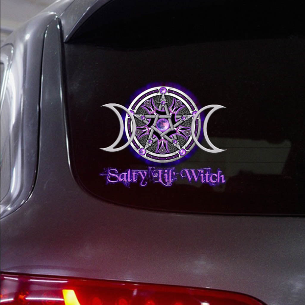 Salty Lil' Witch Purple Tripple Moon Decal Full