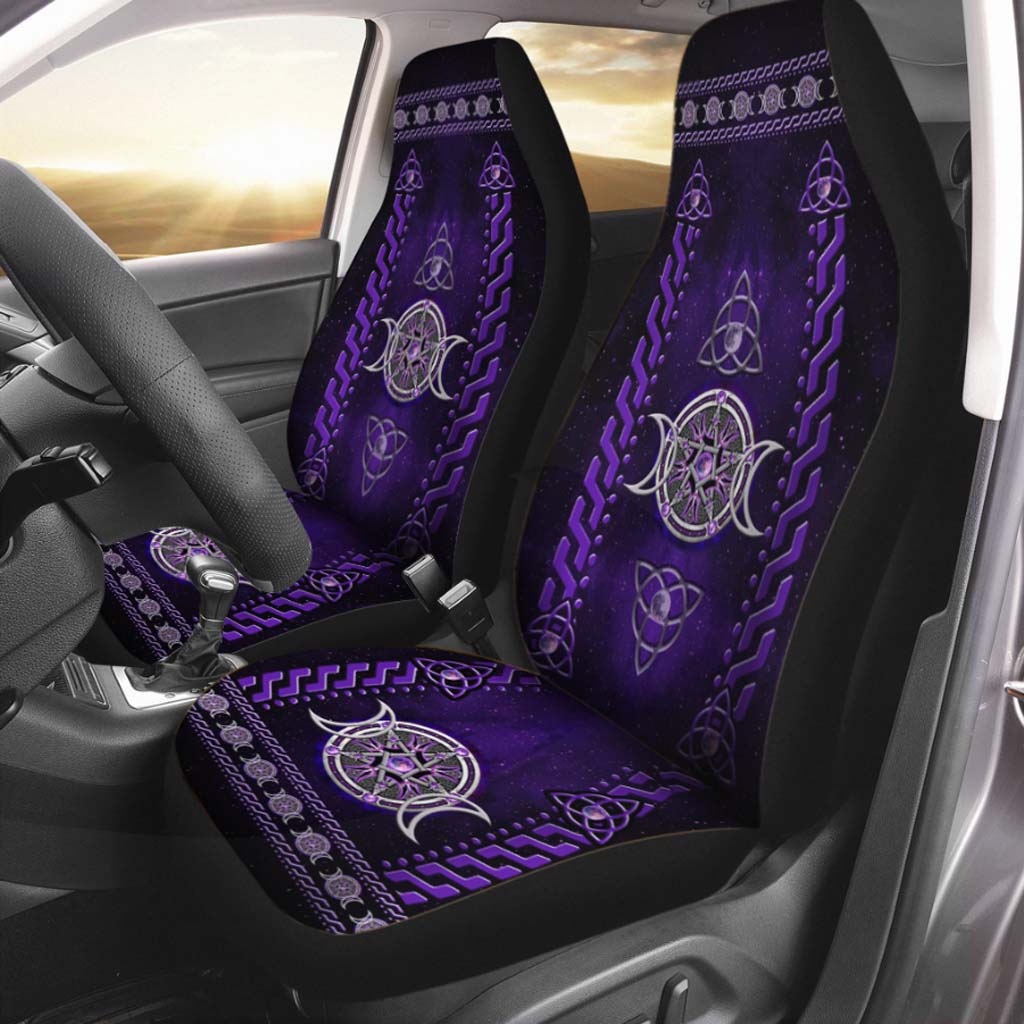 Salty Lil' Witch Purple Triple Moon Seat Covers