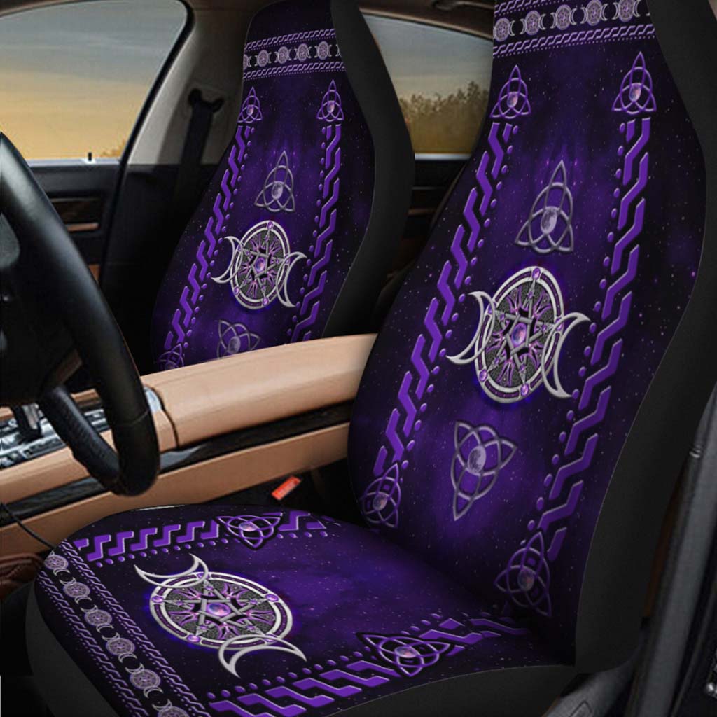Salty Lil' Witch Purple Triple Moon Seat Covers