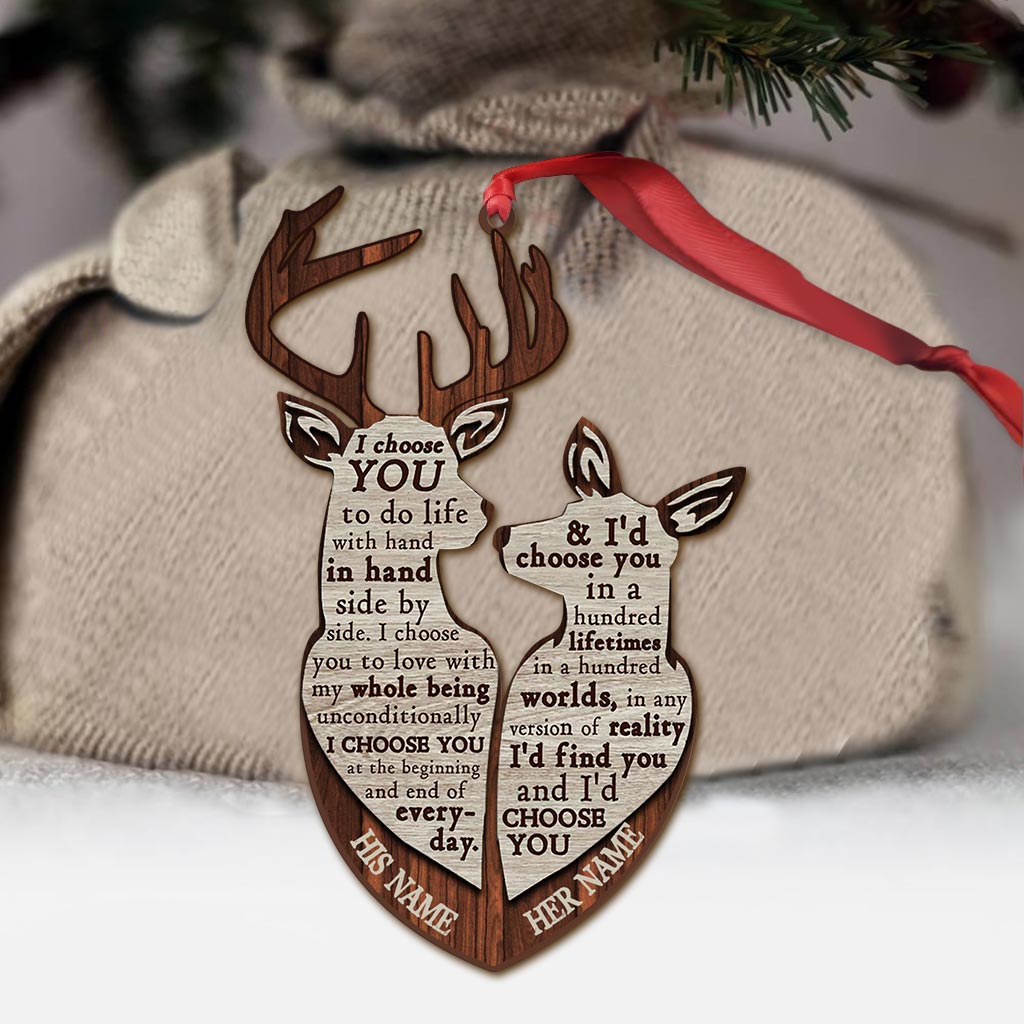 I Choose You - Personalized Christmas Hunting Ornament (Printed On Both Sides)