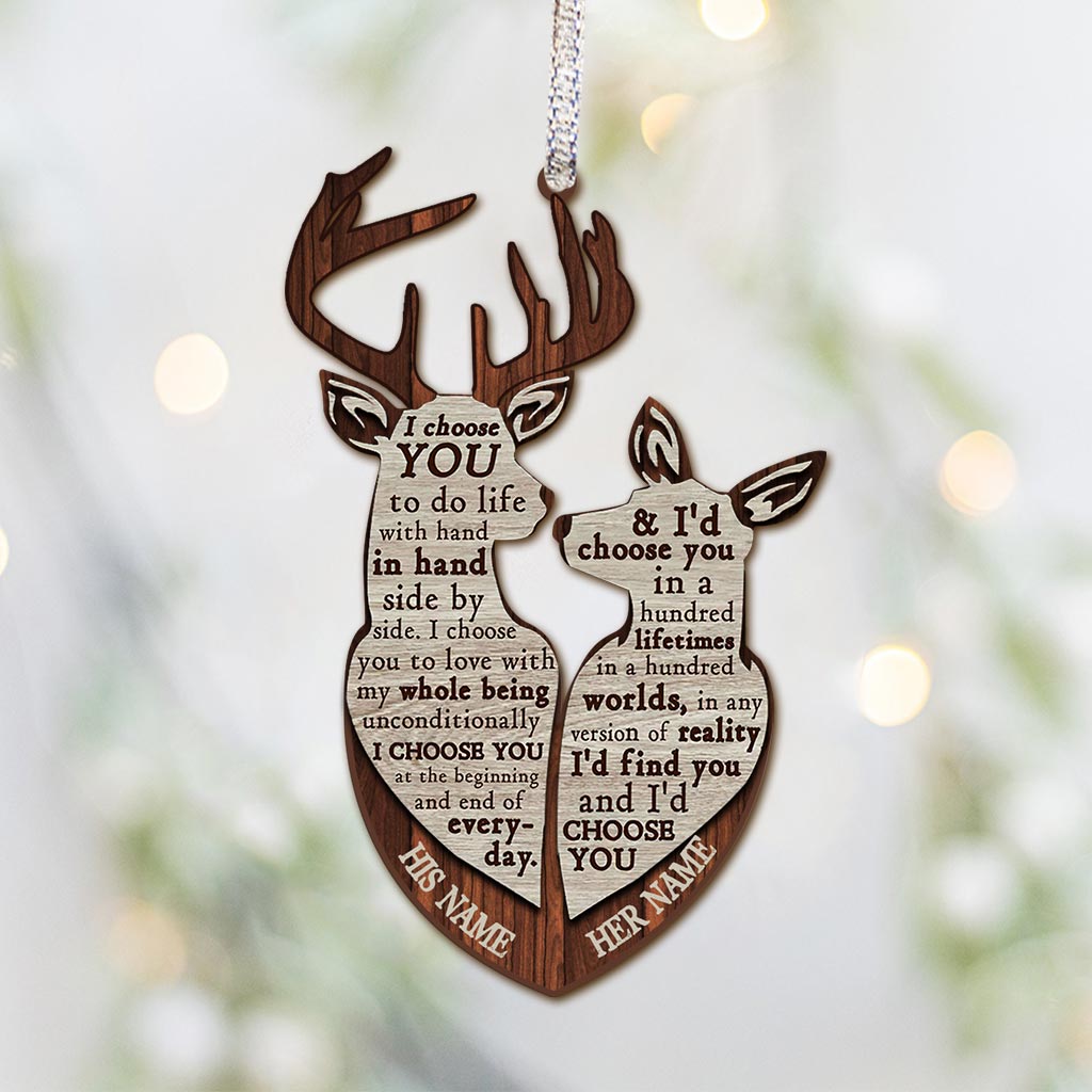 I Choose You - Personalized Christmas Hunting Ornament (Printed On Both Sides)