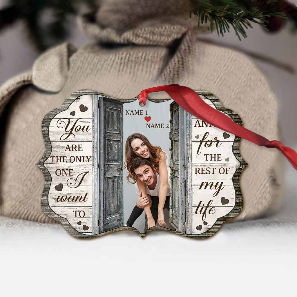 You Are The Only One - Personalized Christmas Couple Ornament (Printed On Both Sides)