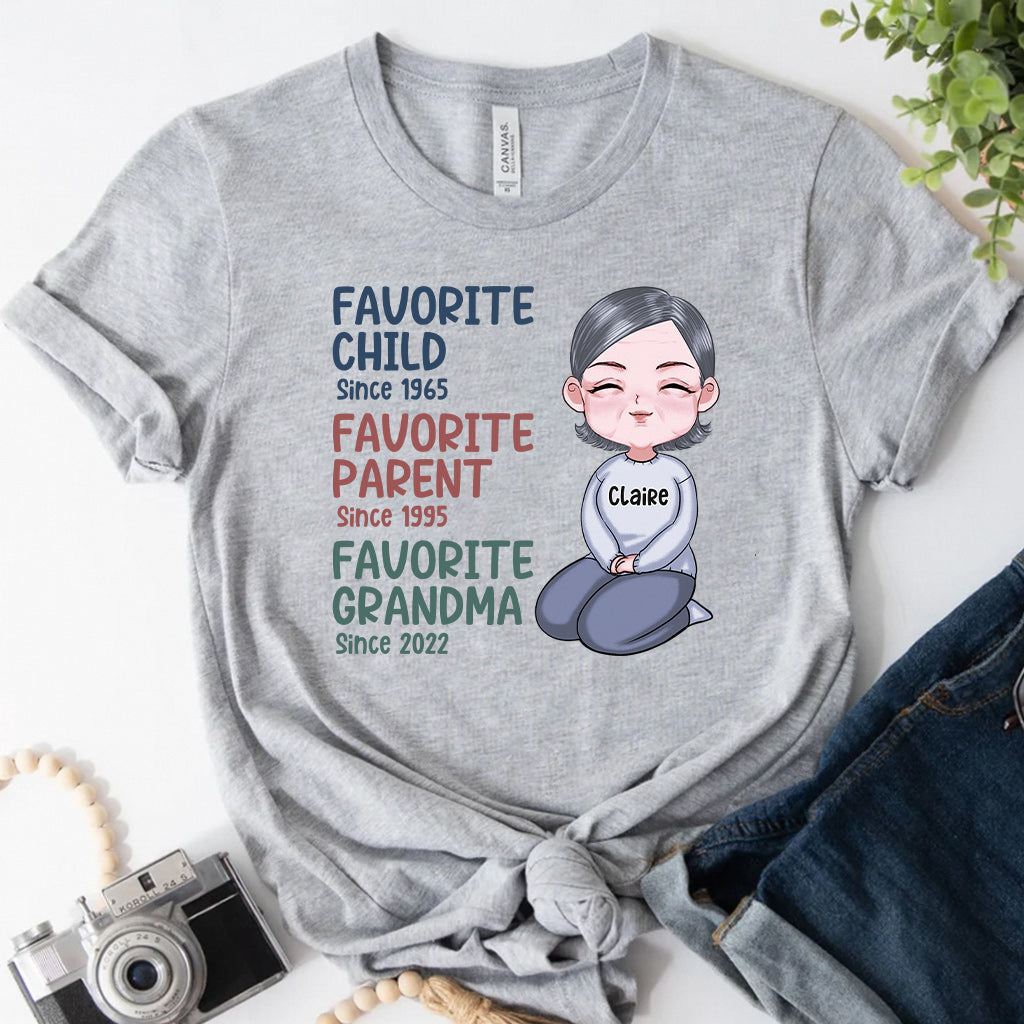 Favorite Grandma Since - Personalized Grandma T-shirt and Hoodie