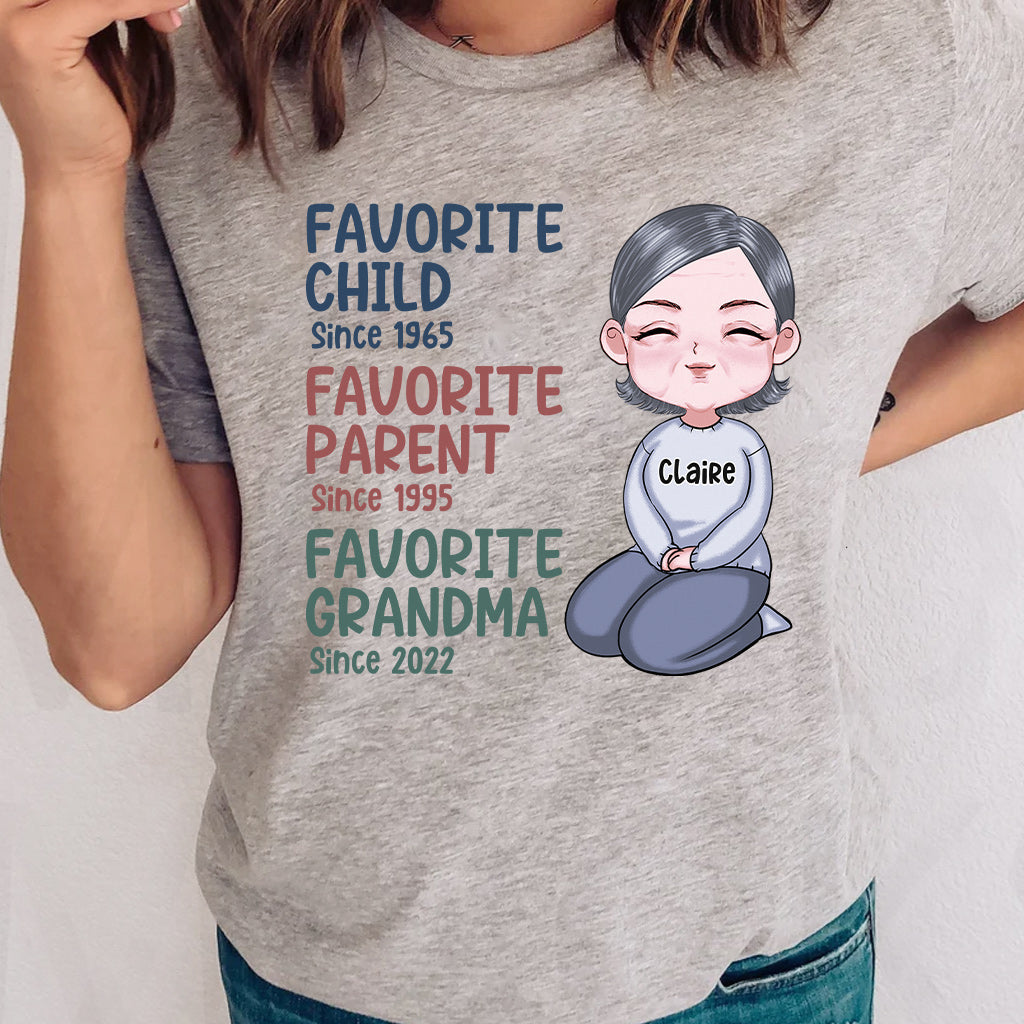 Favorite Grandma Since - Personalized Grandma T-shirt and Hoodie