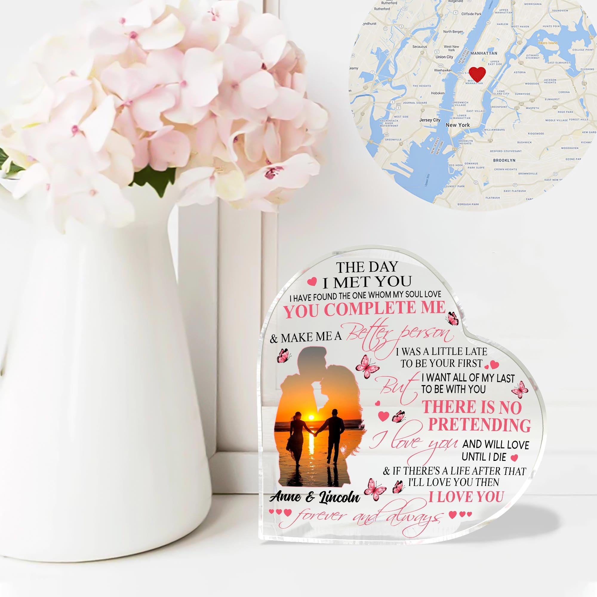 Discover To My Wife - Personalized Couple Custom Shaped Acrylic Plaque