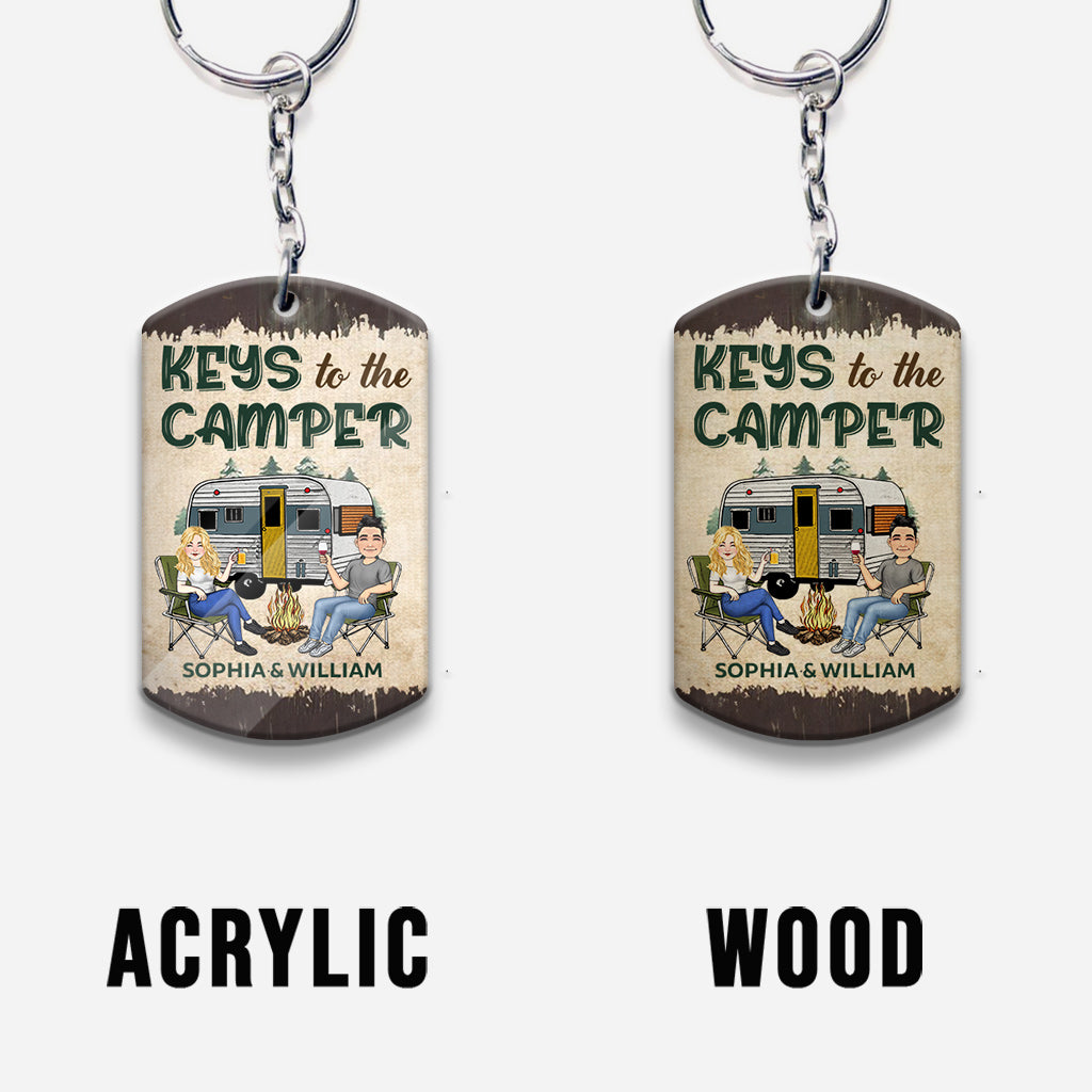 Keys To The Camper - Personalized Camping Keychain