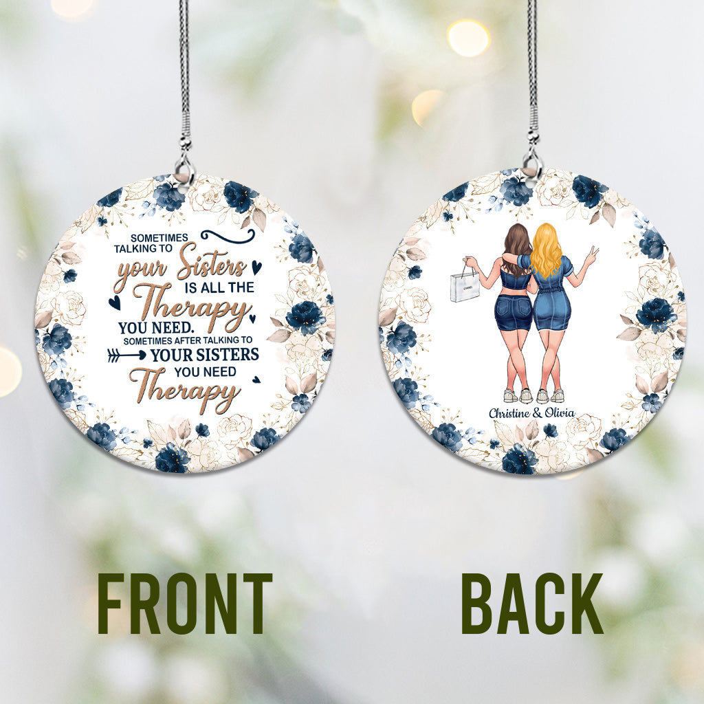 Talking To Your Sister - Personalized Bestie Car Ornament