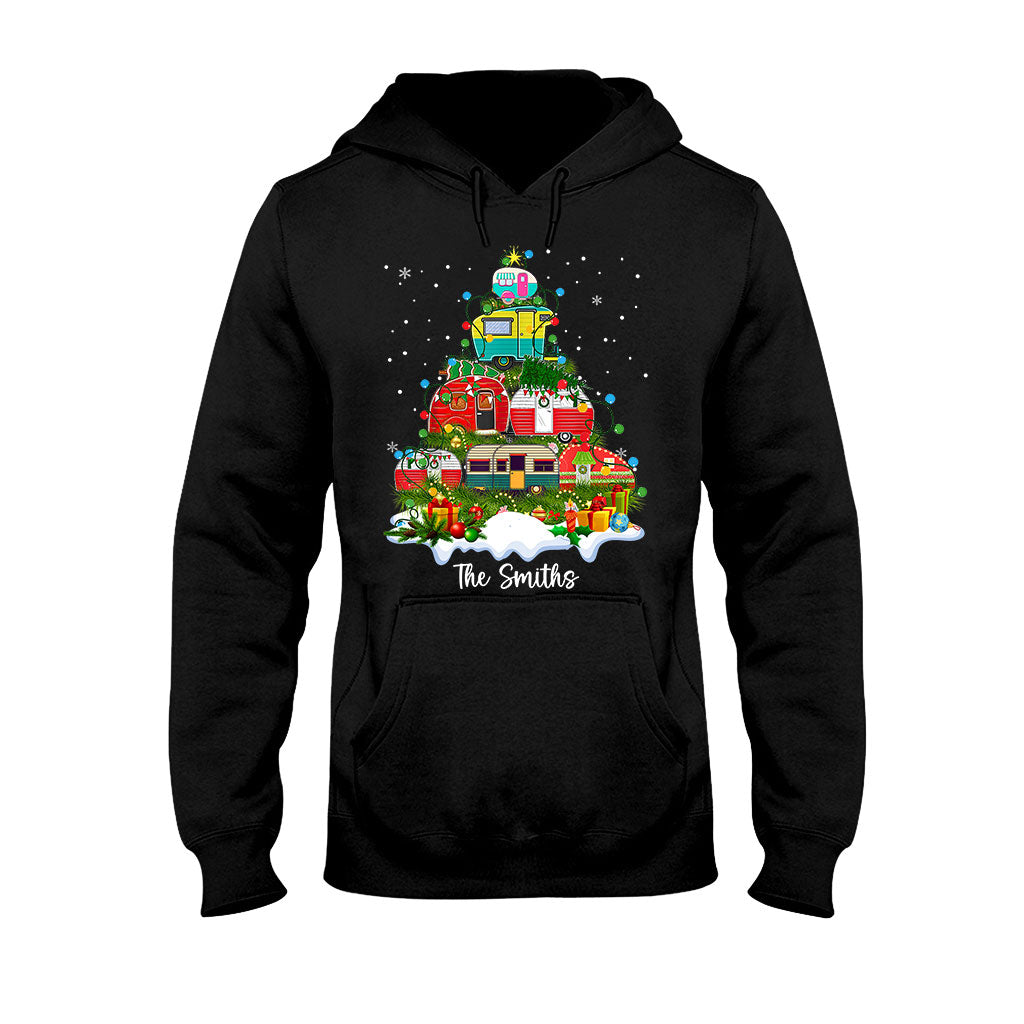 Happy Camper Merry Christmas - Personalized Camping T-shirt And Hoodie