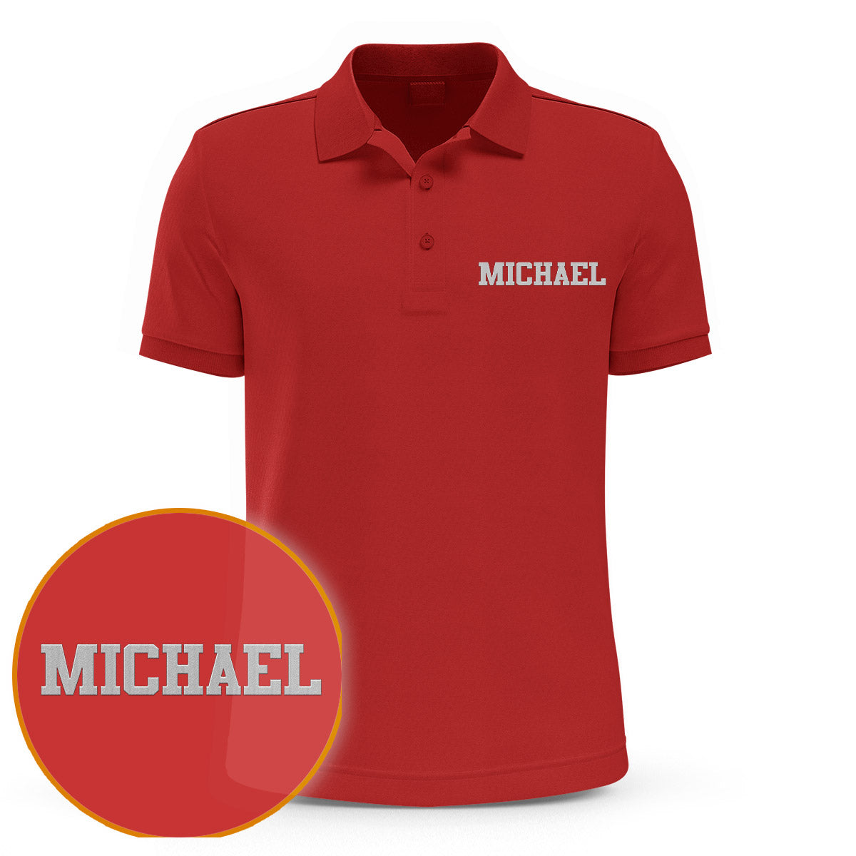 Custom Name - Personalized Step Dad Embroidered Polo Shirt