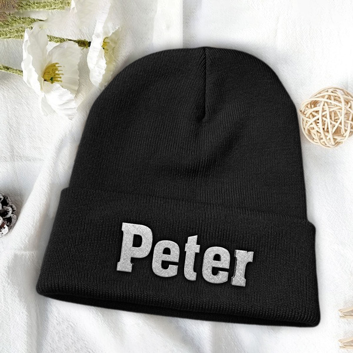 Custom Name - Personalized Son Embroidered Beanie