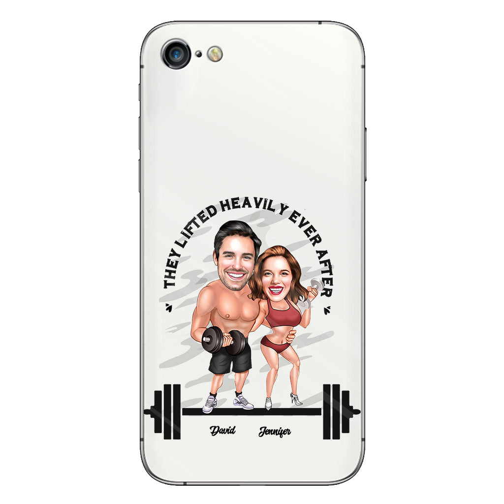 They Lifted Heavily Ever After - Personalized Fitness Clear Phone Case