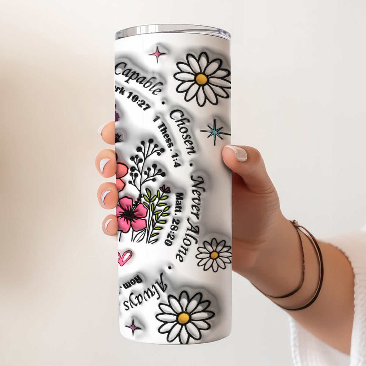 You Are Enough - Personalized Christian Skinny Tumbler