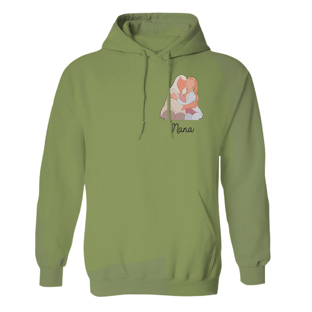 Custom 2D Photo - Personalized Grandma Embroidered Hoodie